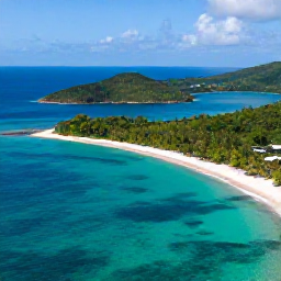 Caribbean Holidays, November Honeymoons, Aerial view of secluded white sand beaches, turquoise sea and lush green islands in the British Virgin Islands