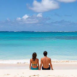 Caribbean Holidays, November Honeymoons, Couple enjoying a quiet beach and clear turquoise water on the Barbados coast