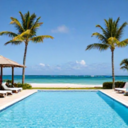 Caribbean Holidays, November Honeymoons, Elegant Barbados honeymoon hotel with swimming pool, palm trees and ocean view