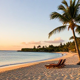 Caribbean Holidays, November Instagram Hotspots, Golden-hour view across Pigeon Point Beach in Antigua, with calm turquoise water, palm trees and a relaxed beach atmosphere