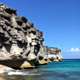 Caribbean Holidays, November Instagram Spots, Rocky limestone coastline and turquoise sea at Cayman Brac in November, with dramatic cliffs and a clear blue sky