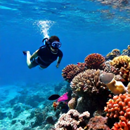 Caribbean Holidays, November Nature Holidays, Snorkellers viewing colourful coral, tropical fish and clear shallow water at Smith's Reef near Providenciales in November