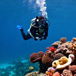 Caribbean Holidays, November Scuba Diving, Colourful coral reef and clear turquoise water around Saint Barth&eacute;lemy, viewed by a scuba diver