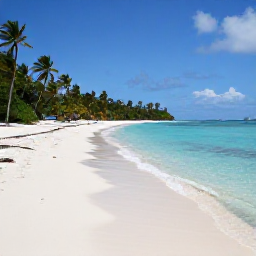 Caribbean Holidays, November Scuba Diving, Relaxed Saint Barth&eacute;lemy beach scene after diving, with turquoise sea, white sand and palm trees under a sunny sky