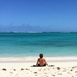 Caribbean Holidays, November Solo Holidays, A lone traveller relaxing on a quiet white-sand beach in Providenciales, Turks and Caicos Islands, with clear turquoise water and gentle November sunshine