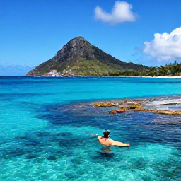 Caribbean Holidays, November Solo Holidays, Solo traveller snorkelling in clear turquoise water beside a coral reef in the United States Virgin Islands