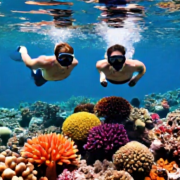 Caribbean Holidays, November Weddings, A couple snorkelling over a colourful coral reef in clear Cayman Islands water on a sunny November day