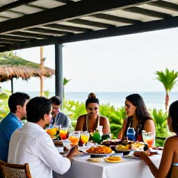 Caribbean Holidays, November Weddings, Wedding guests enjoying a relaxed Caribbean reception with tropical food and drinks on a Montserrat terrace