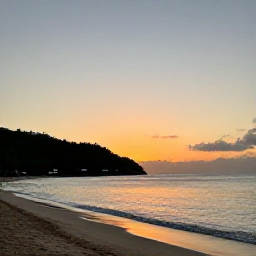 Caribbean Holidays, November Wellness, Quiet sunset over a small Caribbean bay in Saint Vincent and the Grenadines, peaceful beach, warm evening light and a relaxed holiday atmosphere