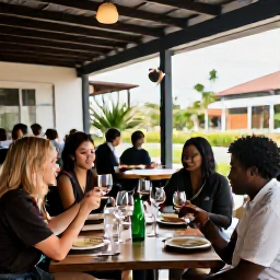 Caribbean Holidays, November Wine Tasting, Outdoor wine and food tasting at a modern Caribbean restaurant in Port of Spain during November