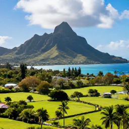 Caribbean Holidays, October Adventures, A panoramic travel photograph of Saint Kitts volcanic mountains, green countryside and bright Caribbean coastline in October