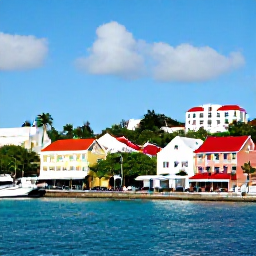 Caribbean Holidays, October All Inclusive, Colourful waterfront buildings and a friendly Caribbean street scene in Charlotte Amalie, St Thomas