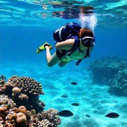 Caribbean Holidays, October Backpacking, Backpackers snorkelling in clear turquoise Caribbean water beside a coral reef and tropical fish
