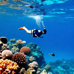 Caribbean Holidays, October Beach Holidays, Visitors snorkelling over a colourful coral reef near the Turks and Caicos Islands, clear blue water and tropical fish visible below