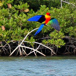 Caribbean Holidays, October Birdwatching, Colourful Caribbean birds in mangroves and coastal woodland beside calm blue water in the British Virgin Islands
