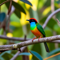 Caribbean Holidays, October Birdwatching, Colourful Jamaican bird in lush forest foliage during warm October morning light