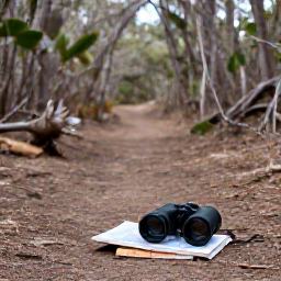 Caribbean Holidays, October Birdwatching, Quiet tropical birdwatching trail through dry forest on St Croix, United States Virgin Islands, with binoculars and field guide