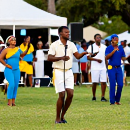 Caribbean Holidays, October Culture, A colourful cultural festival in Turks and Caicos with local musicians, dancers and visitors enjoying an outdoor October celebration
