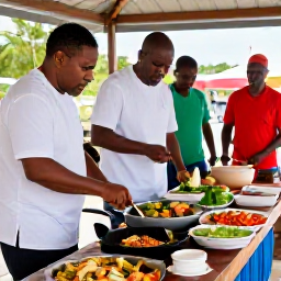 Caribbean Holidays, October Culture Holidays, Traditional Caribbean cooking demonstration in Saint Kitts with fresh seafood, spices, local vegetables and welcoming cooks