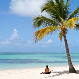 Caribbean Holidays, October Culture, Quiet Caribbean beach near Grand Case in October, with calm turquoise sea, palm trees and a traveller enjoying a relaxed cultural holiday