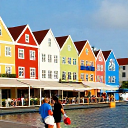 Caribbean Holidays, October Curacao, Couple exploring colourful colonial buildings and waterfront caf&eacute;s in Willemstad, Cura&ccedil;ao