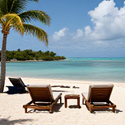Caribbean Holidays, October Escapes, Adults-only resort overlooking a calm turquoise lagoon in Providenciales, Turks and Caicos, with sun loungers and palm trees