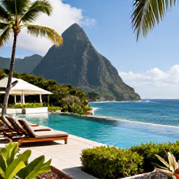 Caribbean Holidays, October Honeymoons, Elegant Saint Lucia honeymoon resort with an infinity pool, tropical gardens and views towards the Caribbean Sea