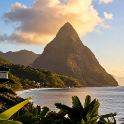 Caribbean Holidays, October Hotspots, Golden-hour view of the Pitons rising above the Caribbean Sea from a Saint Lucia viewpoint