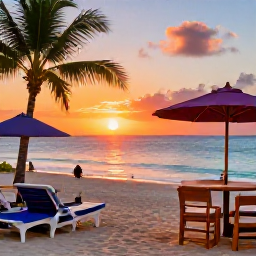 Caribbean Holidays, October Instagram Hotspots, Colourful Caribbean sunset over the sea viewed from a relaxed beach bar on Saint Kitts