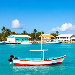 Caribbean Holidays, October Instagram Spots, Colourful fishing boats and local island life at a marina in Turks and Caicos during October