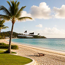 Caribbean Holidays, October Luxury Holidays, Luxury beachfront resort in St Thomas, United States Virgin Islands, warm October sunshine, turquoise sea and palm trees