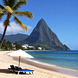 Caribbean Holidays, October Saint Lucia, A peaceful adults-only resort in Saint Lucia overlooking a tropical beach in October sunshine