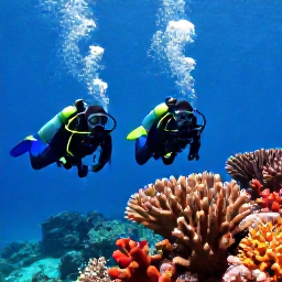 Caribbean Holidays, October Scuba Diving, Scuba divers exploring a colourful coral reef in clear Caribbean water off Saint Kitts and Nevis in October