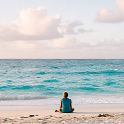 Caribbean Holidays, October Solo Holidays, Solo traveller enjoying a quiet Caribbean beach on Saint Martin in October, turquoise sea, soft morning light, relaxed holiday atmosphere