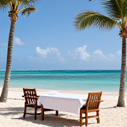 Caribbean Holidays, October Spa Breaks, Luxury beachfront spa resort in Punta Cana, Dominican Republic, with palm trees, calm turquoise sea and a peaceful treatment area