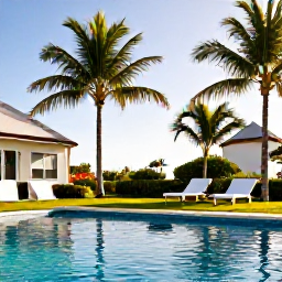 Caribbean Holidays, October Spa Breaks, Relaxing spa treatment beside a tropical pool on Saint Martin, with palm trees and warm October sunshine