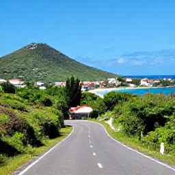 Caribbean Holidays, October Tours, A guided island tour travelling along a scenic coastal road in St Thomas, with green hills, colourful buildings and views across the Caribbean Sea
