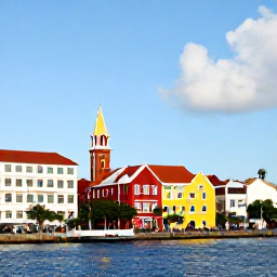 Caribbean Holidays, October Walking Holidays, A peaceful October walking route through historic Willemstad, Cura&ccedil;ao, showing colourful Dutch Caribbean buildings and a waterfront promenade