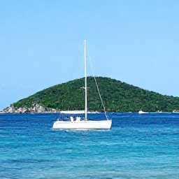 Caribbean Holidays, October Weddings, Couple sailing between green Caribbean islands and calm turquoise water in the British Virgin Islands