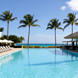 Caribbean Holidays, Puerto Rico Adults Only, Adults relaxing beside a calm turquoise Caribbean pool at a stylish Puerto Rico resort