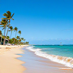Caribbean Holidays, Puerto Rico Adventure, Surfers enjoying waves beside a palm-fringed Puerto Rican beach, with bright blue Caribbean water and a relaxed island atmosphere