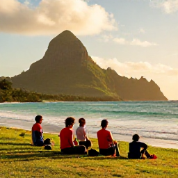 Caribbean Holidays, Puerto Rico Adventures, A warm May morning on Puerto Rico&rsquo;s lush north coast, with turquoise sea, green mountains and a small adventure group preparing for the day