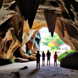 Caribbean Holidays, Puerto Rico Adventures, Adventurous visitors exploring limestone caves and underground passages in the Rio Camuy Cave Park area of Puerto Rico