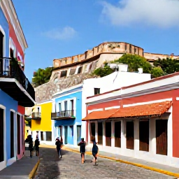 Caribbean Holidays, Puerto Rico Adventures, Visitors exploring colourful colonial streets and historic fortifications in Old San Juan, Puerto Rico