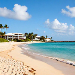 Caribbean Holidays, Puerto Rico April, Quiet adults-only resort beside a turquoise Puerto Rican beach in warm April sunshine