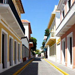 Caribbean Holidays, Puerto Rico August, Colourful streets and colonial architecture in Old San Juan, Puerto Rico, under bright August sunshine