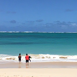 Caribbean Holidays, Puerto Rico Backpacking, Backpackers relaxing beside clear turquoise water on a quiet beach in Culebra, Puerto Rico
