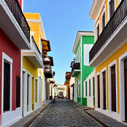 Caribbean Holidays, Puerto Rico Backpacking, Colourful colonial buildings and cobbled streets in Old San Juan, Puerto Rico