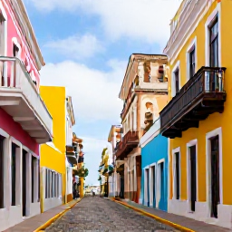 Caribbean Holidays, Puerto Rico Backpacking, Colourful colonial buildings, cobbled streets and historic fortifications in Old San Juan