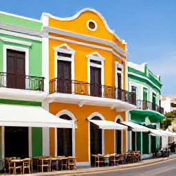 Caribbean Holidays, Puerto Rico Backpacking, Independent traveller exploring colourful colonial architecture and caf&eacute;s in Old San Juan, Puerto Rico